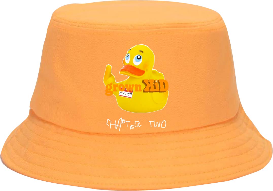 "FLIP THE BIRD" BUCKET HAT in ORANGE
