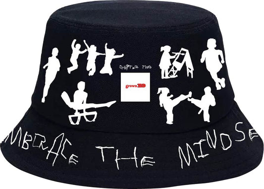 "EMBRACE THE MINDSET" BUCKET HAT in BLACK