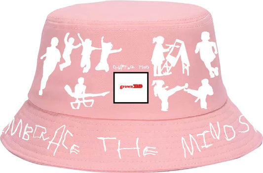 "EMBRACE THE MINDSET" BUCKET HAT in PINK